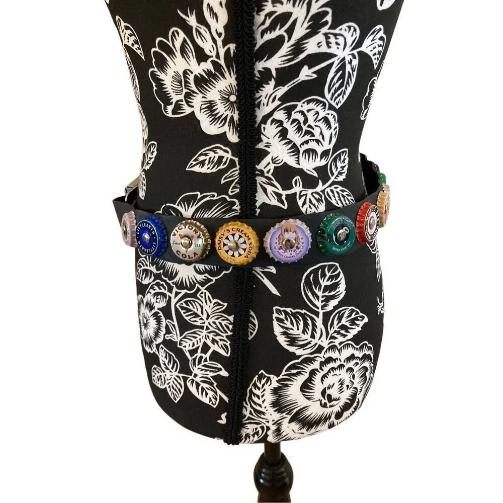 Vintage Y2K Little Earth Bottle Cap Seat Belt Multicolored Accessories Unique